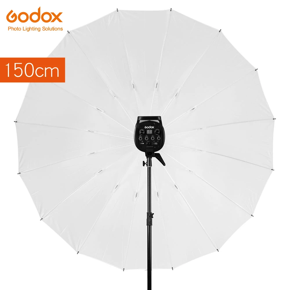 

inlighttech Godox 60" 150cm 16-Rib Umbrella Studio Photography White Soft Light Lighting Umbrellas, Other