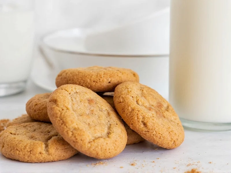 Snickerdoodle cookies served with milk
