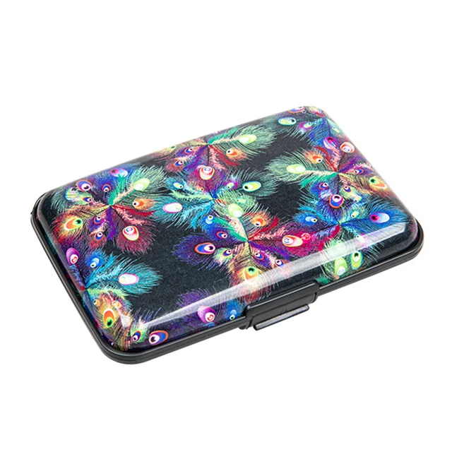 

In Stock Mini RFID Aluminum Wallet Credit Cards Holder Business Card Case Metal ID Case, Customized