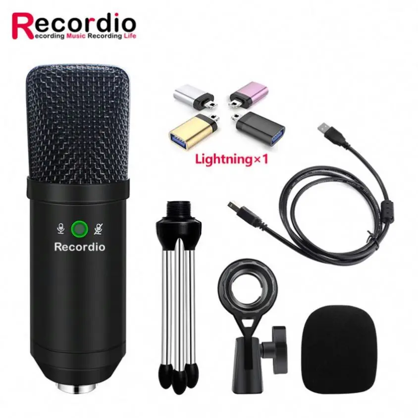 

GAM-U08 Good Selling Recording Microphone For Studio Broadcasting Recording With CE Certificate, Black,champagne