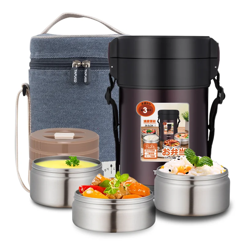 

Vacuum Food Flask Thermo Insulated Thermal Stainless Steel Bento Food warmer Lunch Box Container