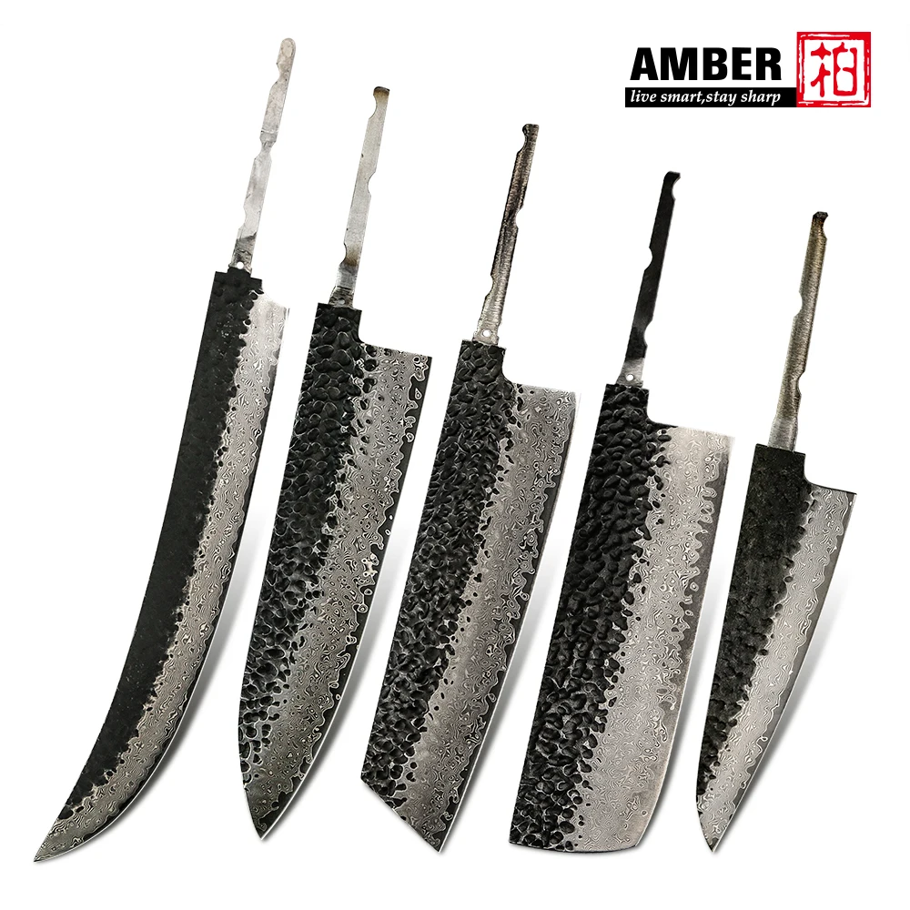 

DIY without Handle Hammer Blade Wholesale VG10 67 Damascus Steel kitchen Knife blank