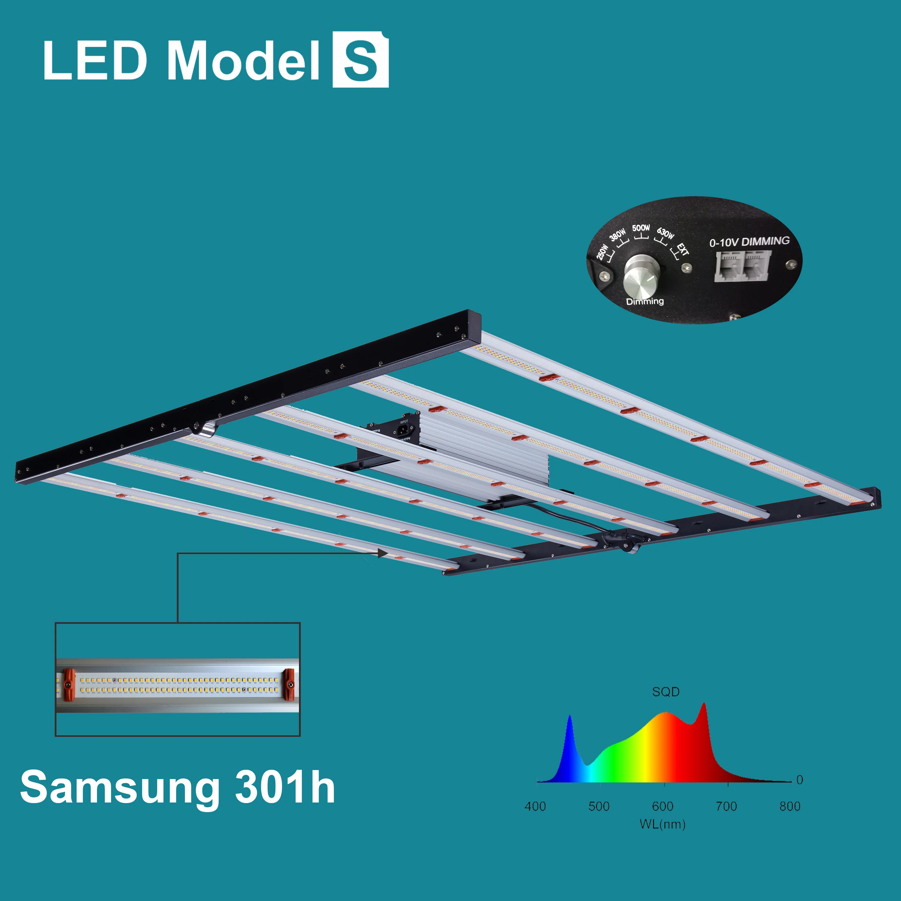 Commercial Led Grow Light 301h diodes 8 Bars and 6 Bars Full Spectrum lighting fixture