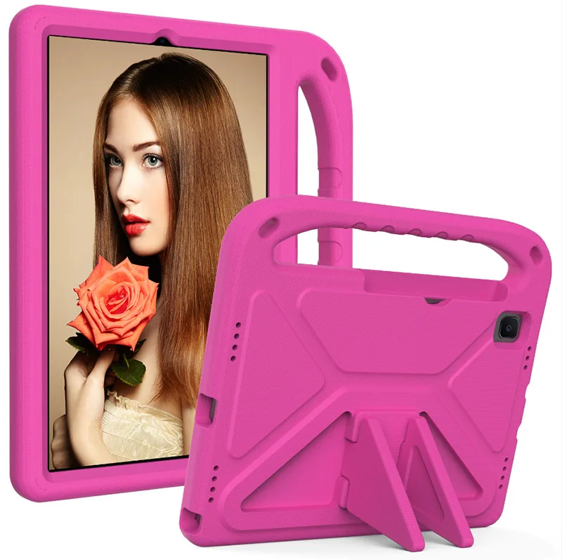 

Lovely kids soft EVA foam shockproof tablet case for Samsung Tab A7 10.4 T500 T505 rugged cover with handle grip foldable stand