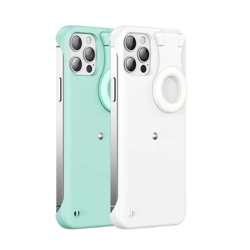 

Leadingplus For iPhone 12 Ring Light Flash Case LED Selfie Flashlight Cell Phone Case Cover for iPhone 12 Pro Max