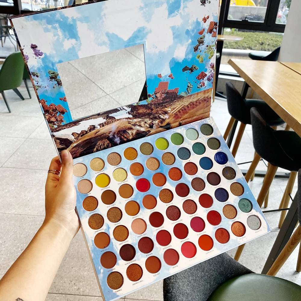 

Free sample LOW MOQ 63 Color European and American Eye Shadow Studio Eyeshadow Palette accept custom for wholesale price, Colorful
