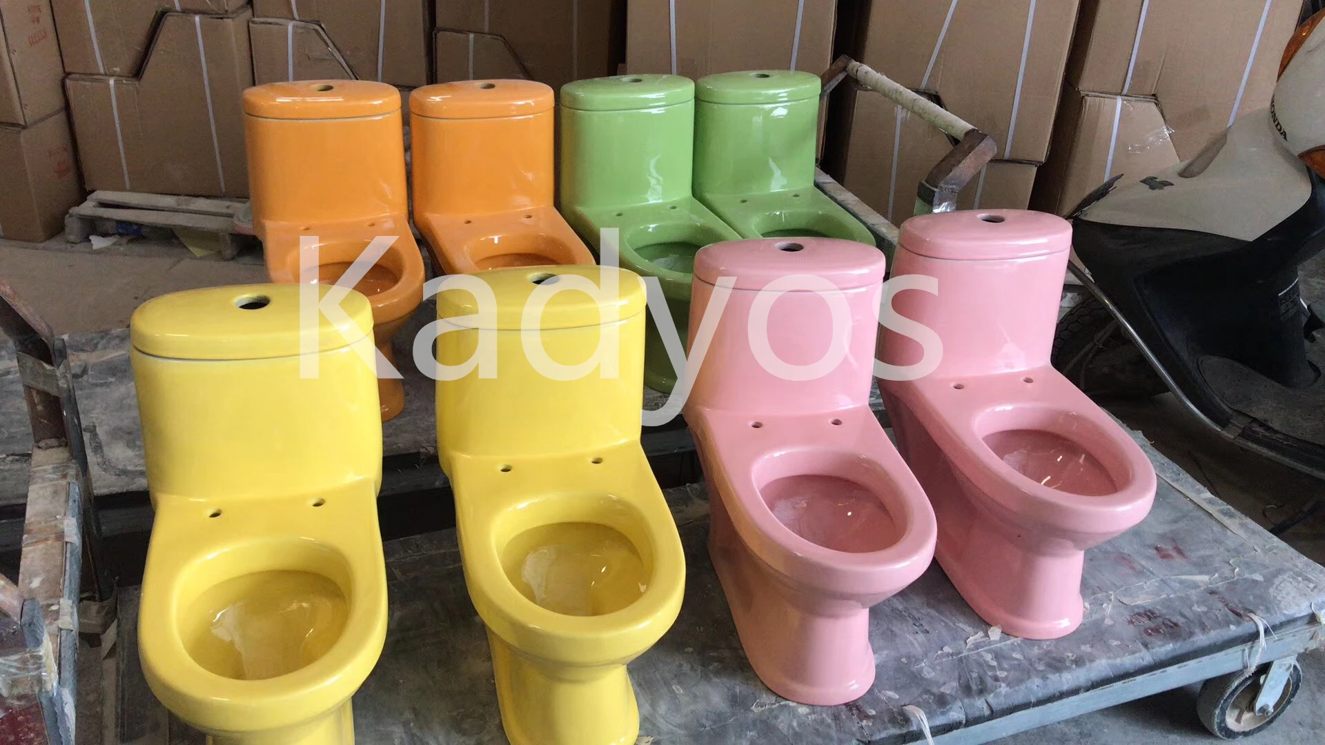 Children Color Toilet Kid One piece Strap Wc. Bathroom Toilet For