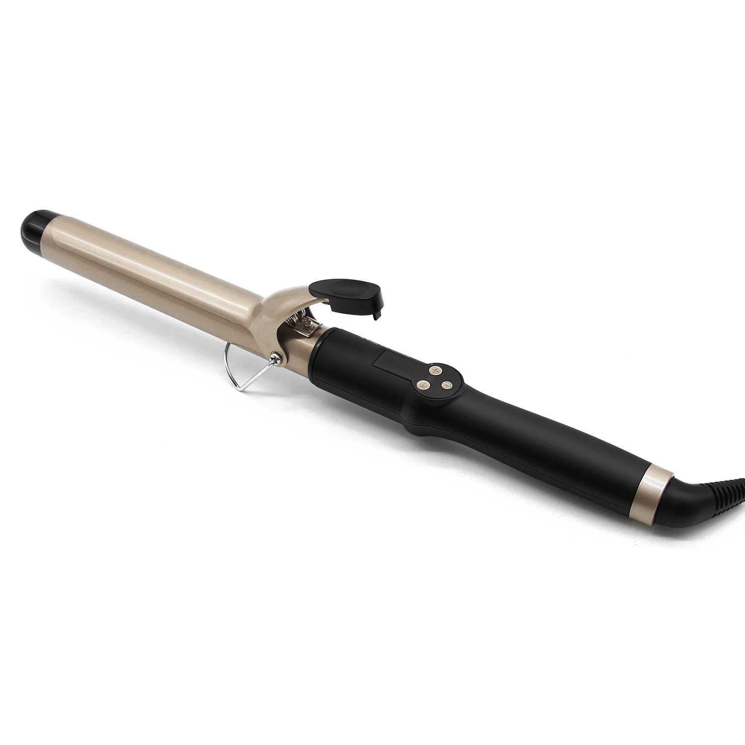 

Temperature Adjustable Hair Curler Roller Curling Wand Ceramic Barrels Pro Hair Wand for Beach Loose Wavy, Gold+black