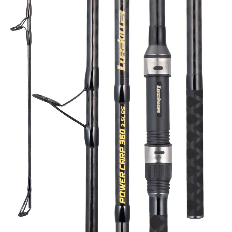 

Lurekiller POWER CARP high carbon fiber 3 sections carp rod 3.0lbs 3.5lbs travel carp fishing rods, Black