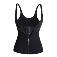 

Women Waist Trainer Push Up Vest Tummy Belly Girdle Body Shaper Waist Cincher Corset Zipper Vest