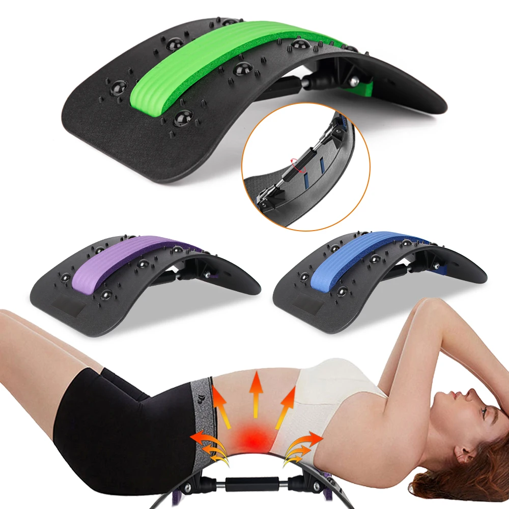 

Massager Stretcher Magic Stretch Posture Therapy Fitness Equipment Chiropractic Massage Tools Spine Back Lumbar Pain Relief