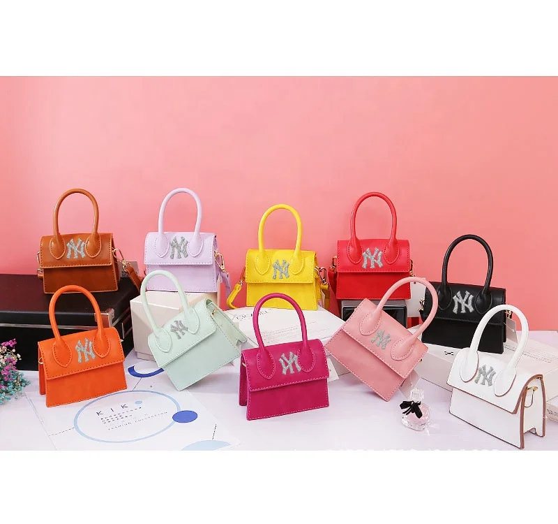 

Luxury mini cute handbags kids designer branded girls ny mini purse