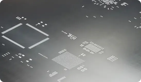 Electropolished stencil aperture detail
