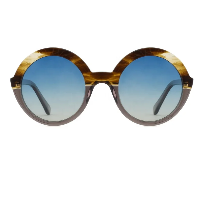

2023 Hot Sale Fashion Women Round Luxury Uv400 Polarized Shades Acetate Sunglasses Sun Glasses 2024