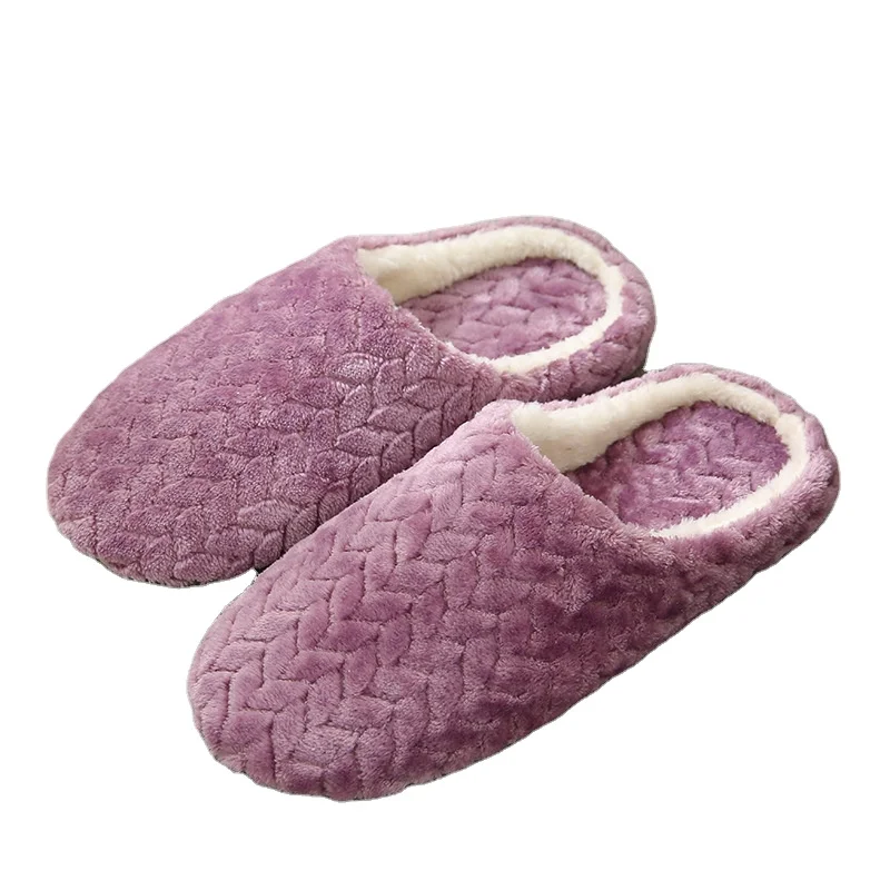 

XQM Women Warm Plush Lovers Home Slipper Anti Slip Autumn Winter Woman Shoes Japanese Style Soft-Soled Suede Slippers