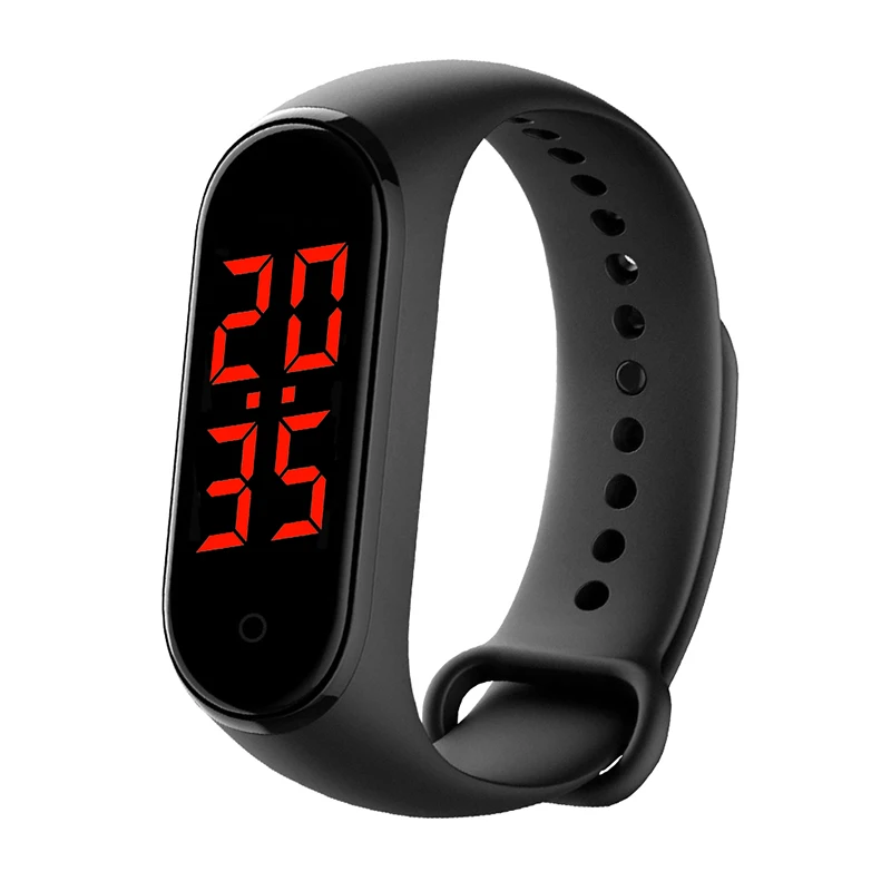 

2020 V8 Smart Band Watch Fitness Body Temperature Monitoring Men Women Sport Bracelet with 24-Hour Time Display