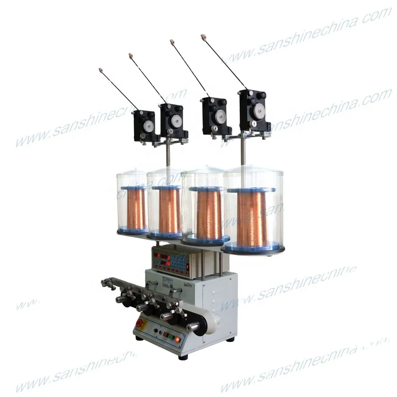 
Obverse four spindles ignition winding automatic coil winding machine 
