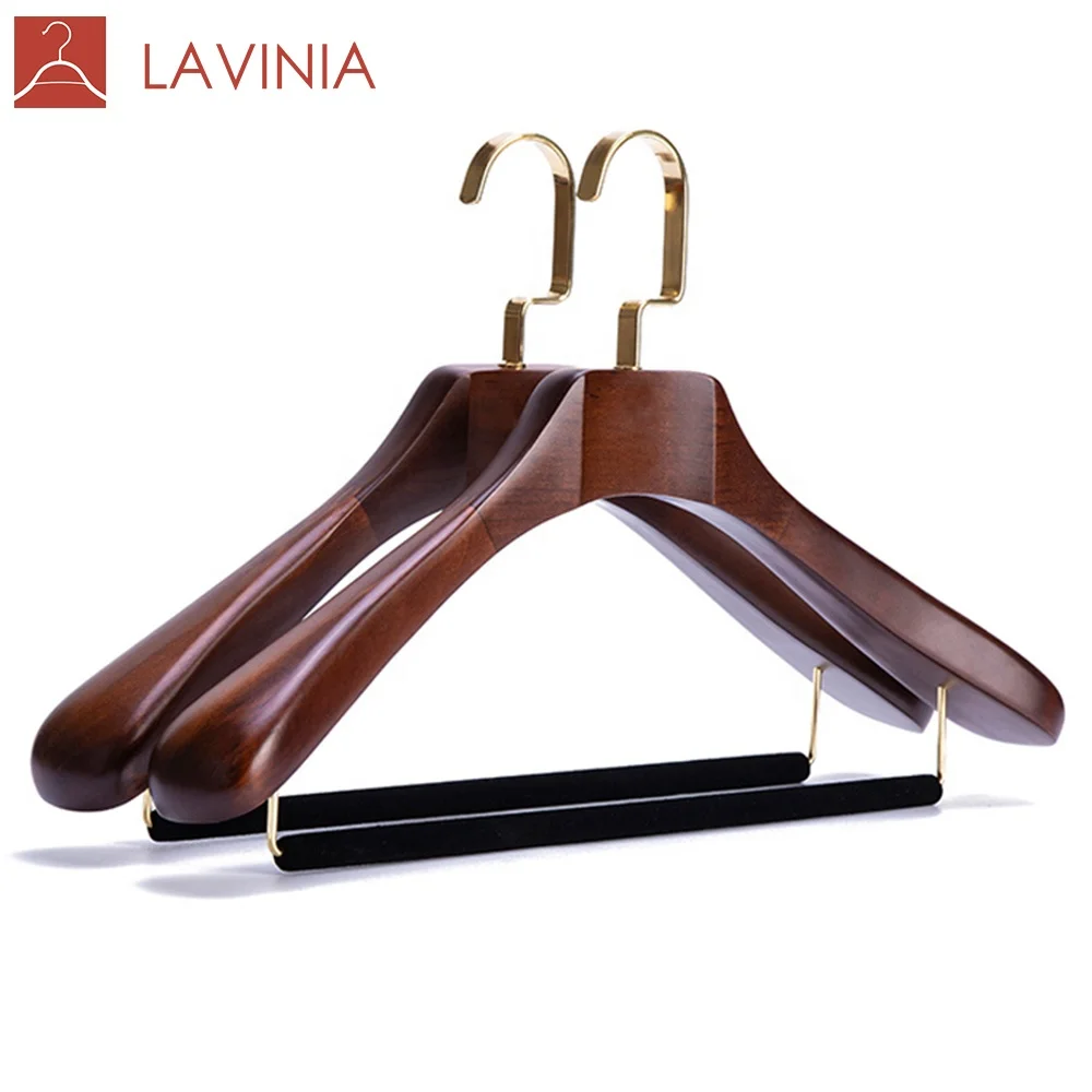 

Vintage clothes hangers luxury suit coat hanger, Brown