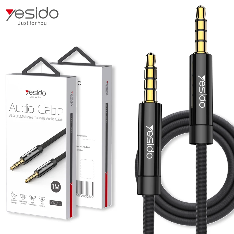 

Yesido 1 2 3 Meter Nylon Braided Audio Transmit 3.5Mm Connectors To 3.5Mm Jack Speaker Aux Audio Cable