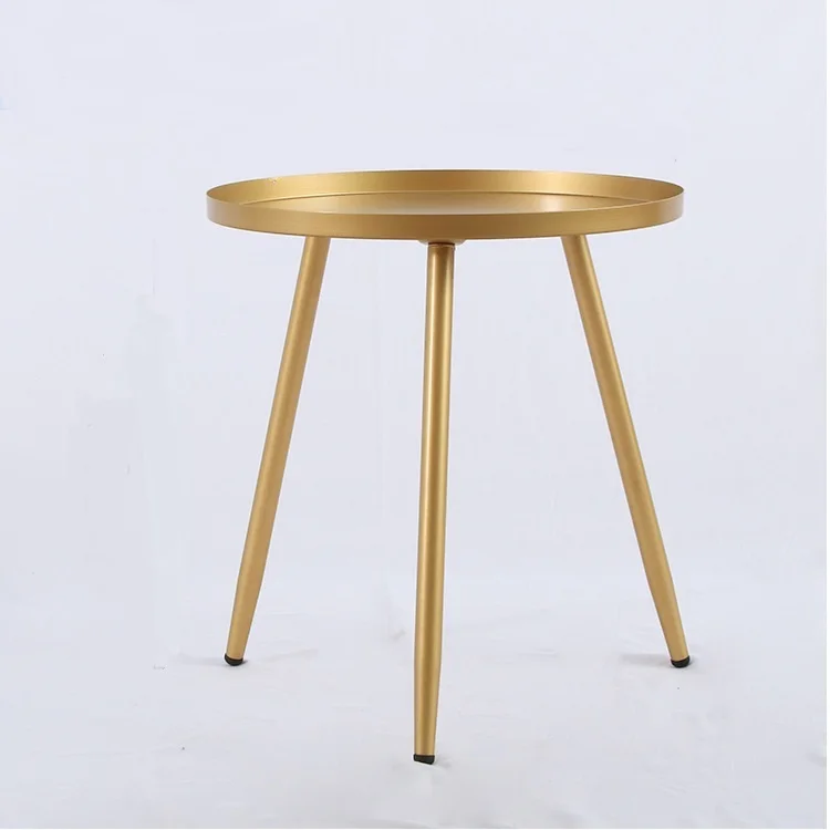 

Modern Minimalist Office Table Wrought Iron Round Home Decor Coffee Tea Table, Gold,yellow,green,black,white or customized
