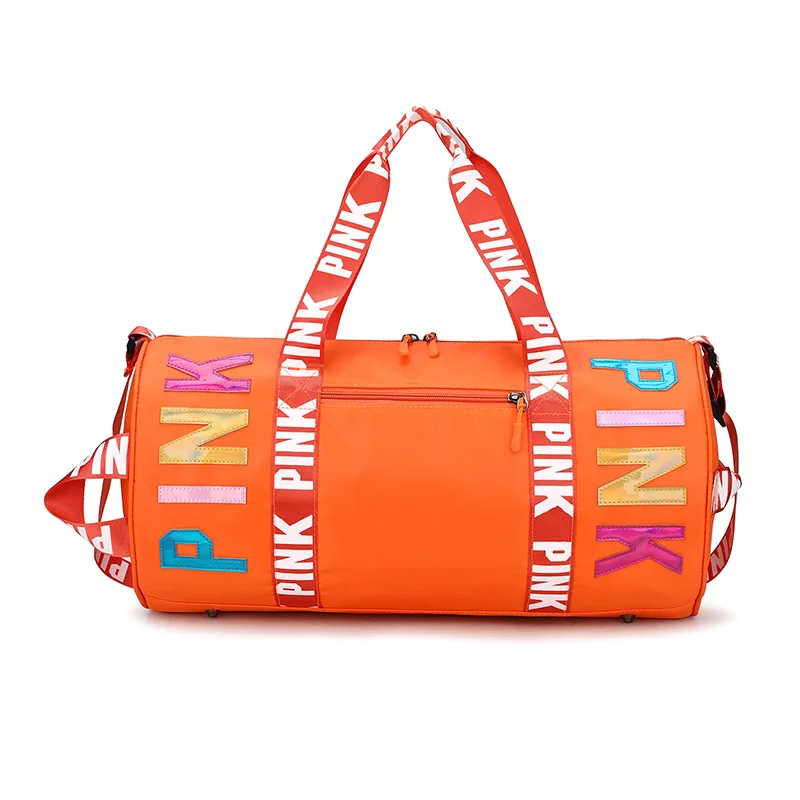 

Fashion Luxury Travel Bag Gym Organizer Large Capacity Storage Shoulder Bag PINK Duffel Sports Bag