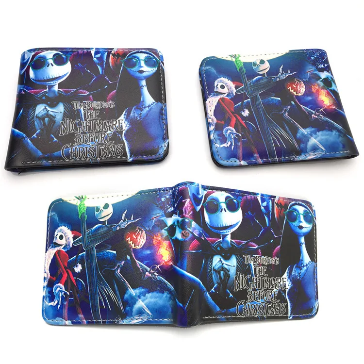 

Professional PU Wallets Supply Movie Game Wallet Short Money Clip The Nightmare Before Christmas Wallet Undertale Purses