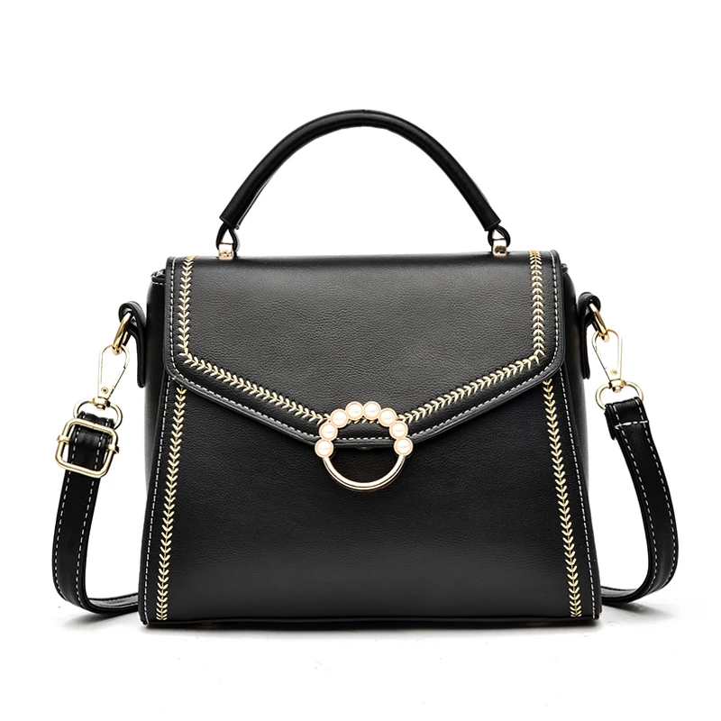 

DL095 32 Ditengma Latest design women's bag Leather crossbody shoulder bags ladies fashion handbag, Black....