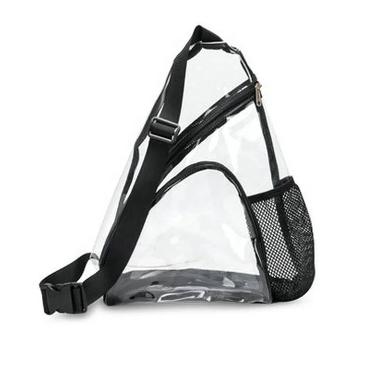 

Fashion waterproof PVC single shoulder transparent sling bag clear women chest bag