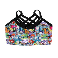 

Baby Girl Summer Bralette Cartoon Characters Print Tops Strappy Cami Bra Vest Sleeveless Bustier