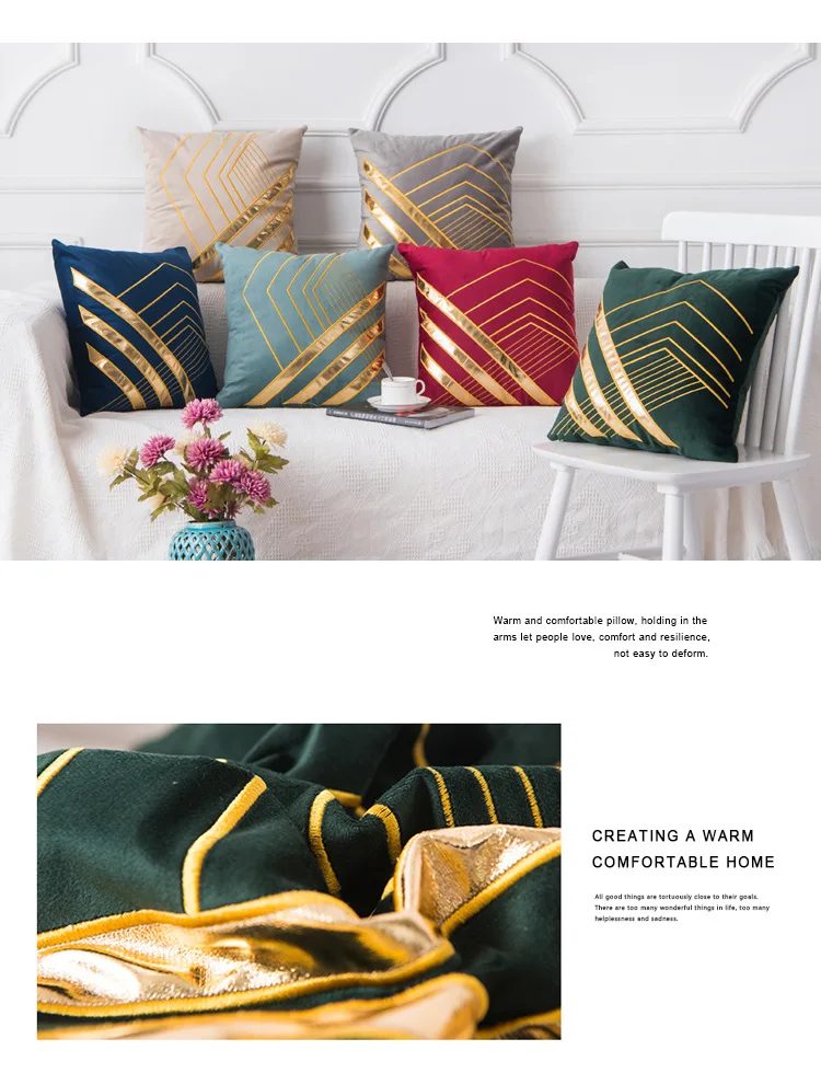 Wholesale Pillow Cover,Luxury Villa Sofa Pillow Case,Nordic Velvet