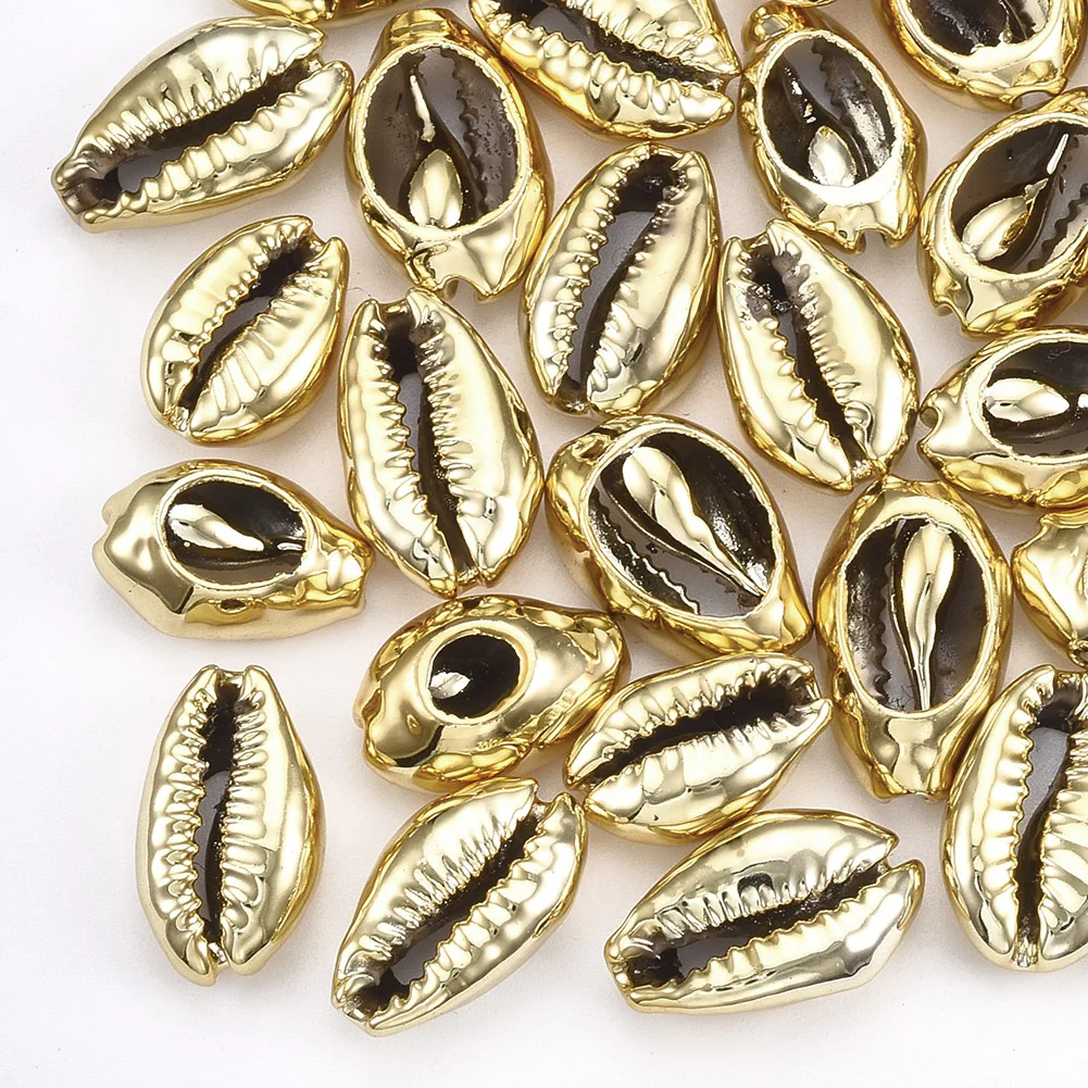 

Pandahall UV Plated Gold Cowrie Shell Jewelry Beads