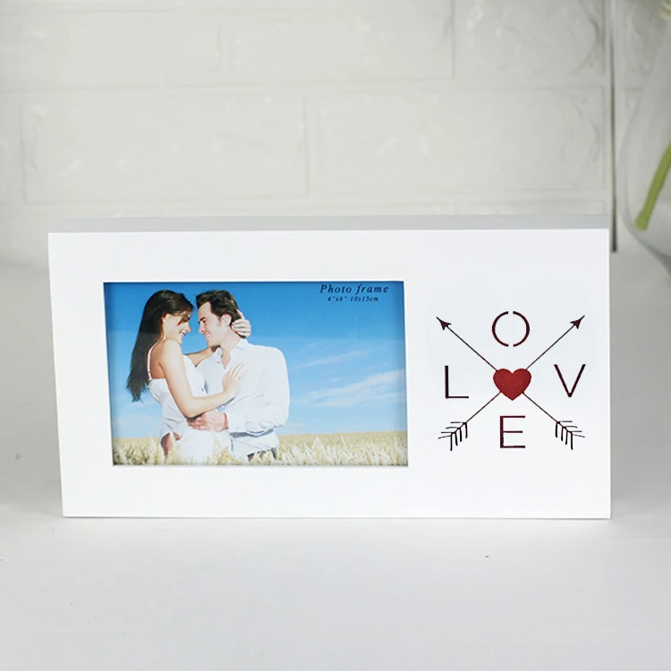 LOVE customized LED laser home decor wood photo frame