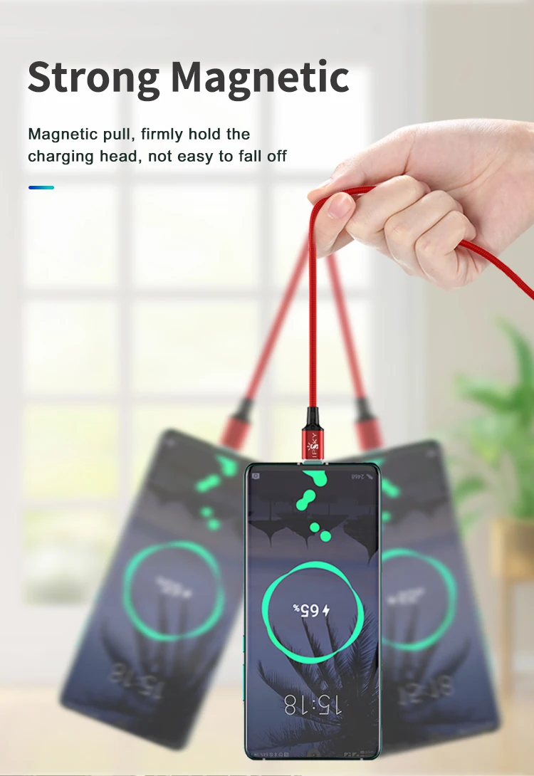 IPSKY mobile phone accessories quick charger magnetic fast multi 100w charging cable - ANKUX.COM