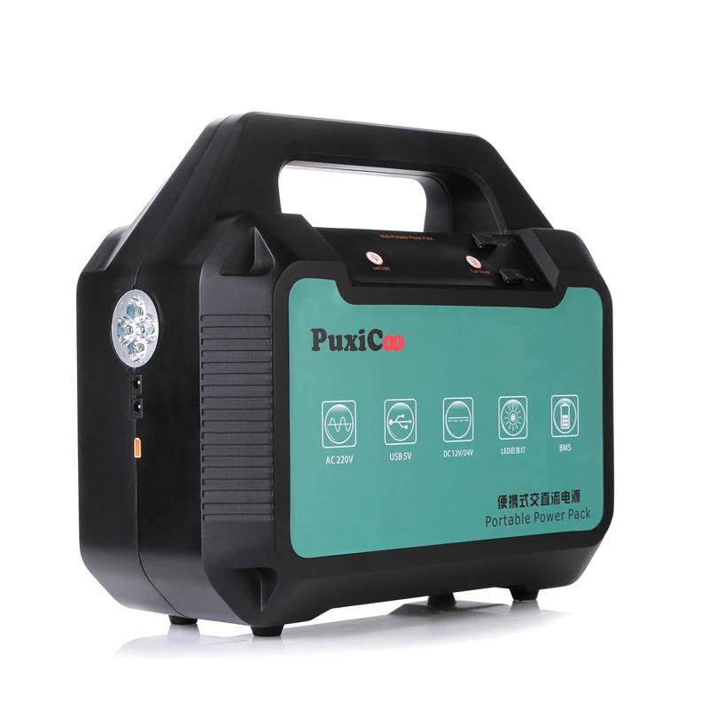 
PUXICOO Charging Time About 5 Hours AC Pure Sine Wave 220V/50HZ 1000W Portable Power System With AC Outlet 