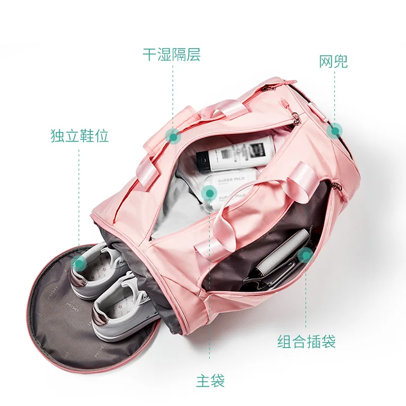 

High Quality Sports Gym Bags Accept ODM OEM Women Men Travel Bags With Shoes Compartment