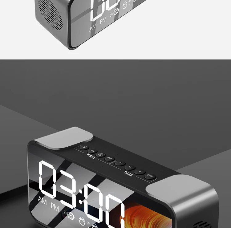 Home use audio system sound wireless bluetooth clock speaker - ANKUX.COM