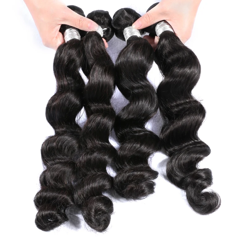 

10a grade loose curl 100% human hair hair bundles