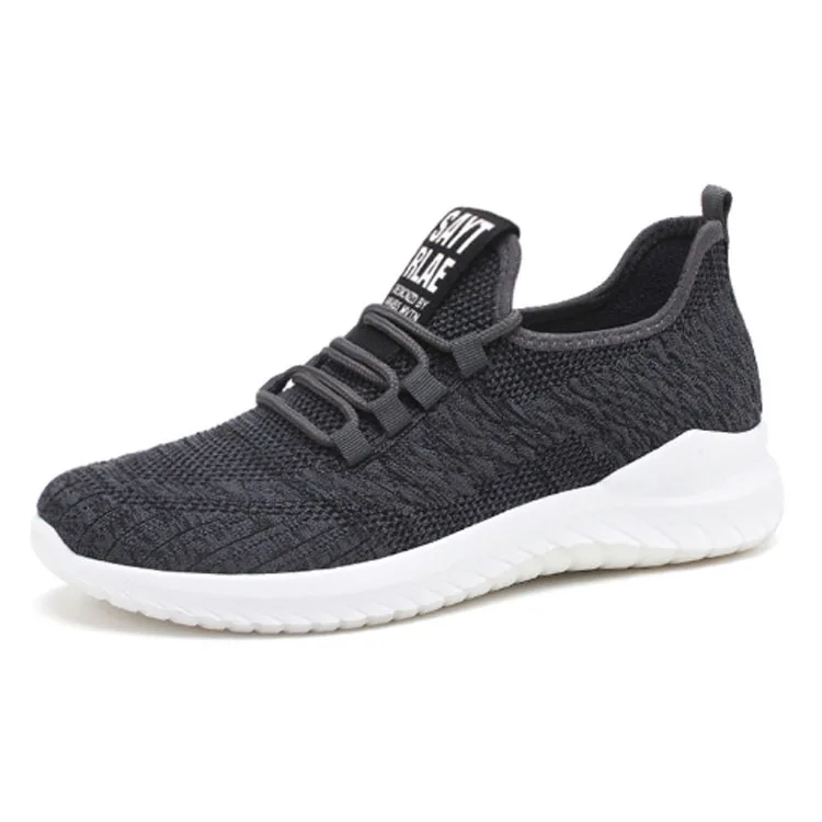 

fashion mesh breathable badminton laces korean shoes unisex running fly knit sneaker man sports shoes, Gray,brown,blue,black,white