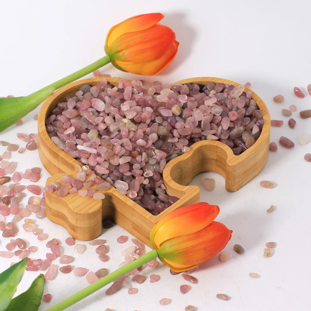 

Factory Price Natural Crystal Chips Crystal Healing Stone Crystal Purple Rose Quartz Chips