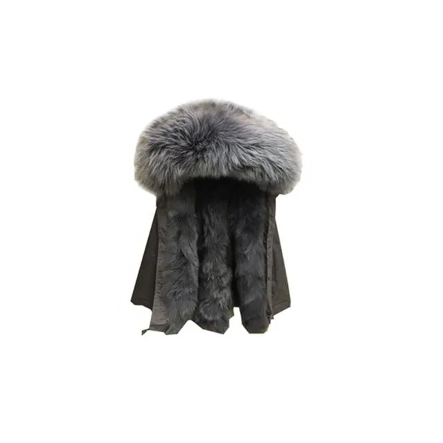 

0-Neck Pockets Fashion Bomber Jacket Hot Sale Products Genuine Fox Fur Lined Coat Spring For Male, Gray oem