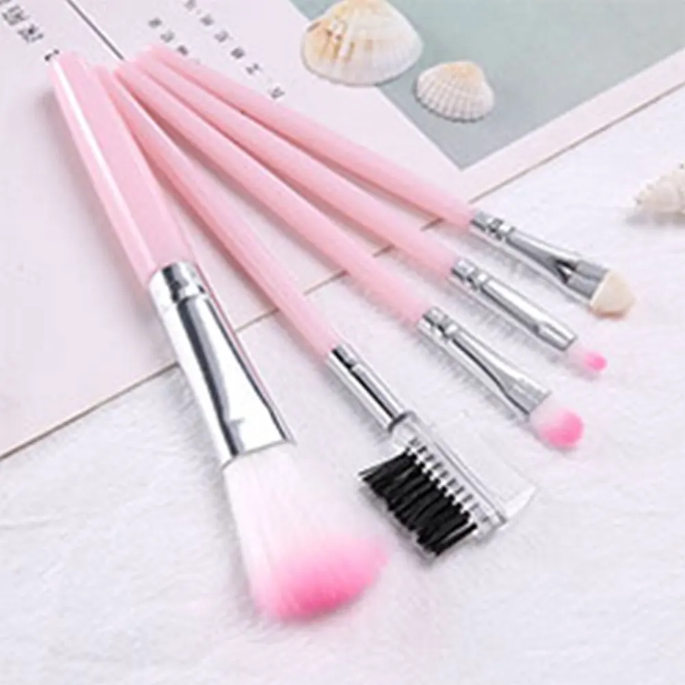 

1-7-4 5pcs free sample small pink gift eye makeup brush set, Multi color
