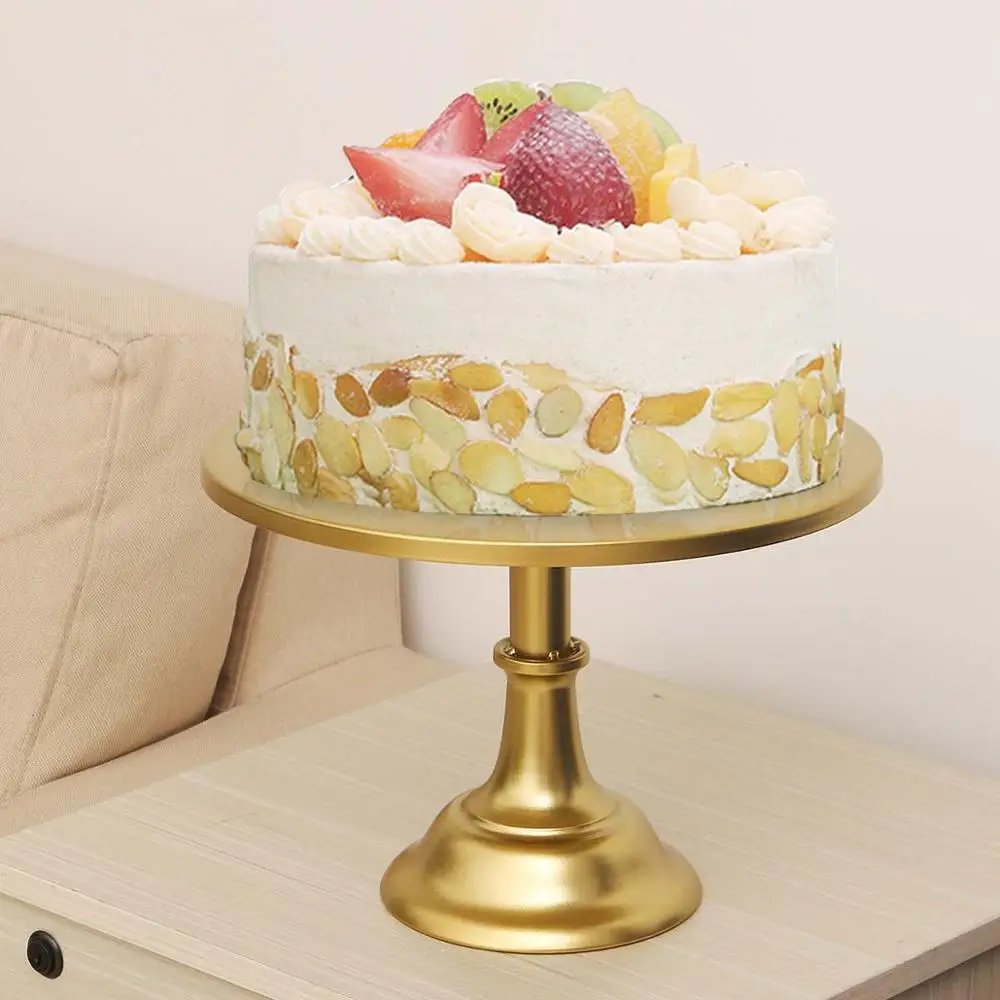 

Large 30cm/12 Inch Iron Round Cake Stand Pedestal White Dessert Holder Wedding Party Birthday Tea Cake Stand, As picture
