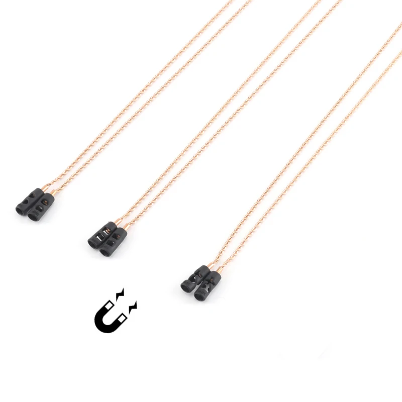 

Anti Lost Magnetic Wireless Headphones Chain Rose Gold Color Stainless Steel Earphones Strap Geometric Earbuds Holder Necklace