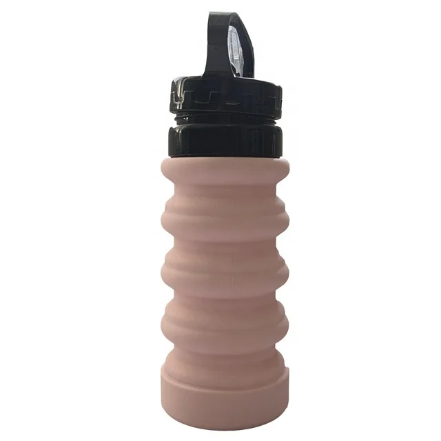 

Hot Selling Outdoor Silicone Collapsible Water Bottle Soft Travel Portable Bottle Sport Folding Bottle, Customized color