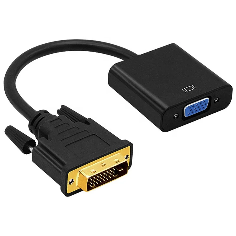 

Full HD 1080P DVI to VGA Adapter DVI-D 24+1 25 Pin Male to 15 Pin Female Cable Converter for PC Computer HDTV Monitor Display