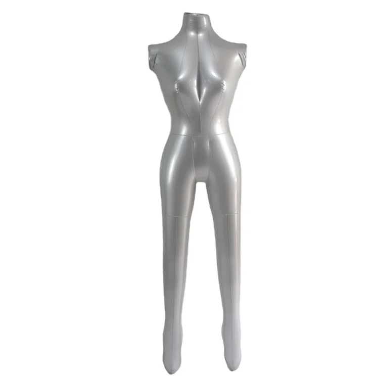 

Wholesale PVC Hanging Mannequin Inflatable Female Full Mannequin, Silver grey