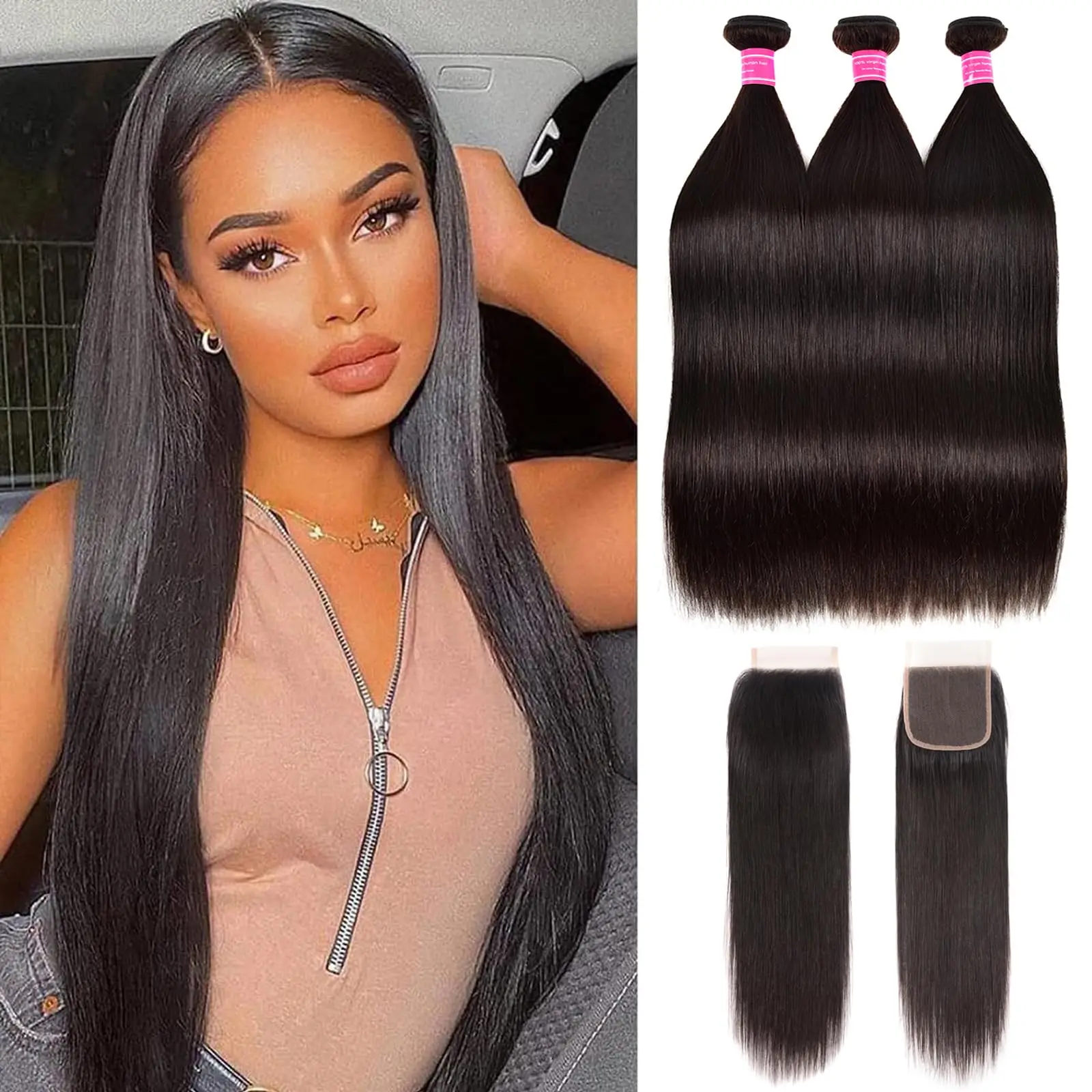 Wholesale Cheap Brazilian Virgin Human Hair Brazilian Straight Cuticle Aligned Virgin Hair Bundles for Black Beauty Women