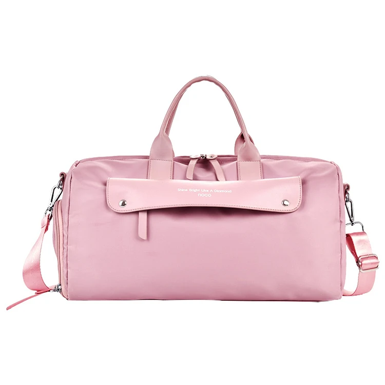 

high quality Wet And Dry Separation Nylon Waterproof Sports Swimming Gym Duffle Pink Bags