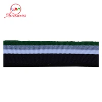 

100% cotton rib knit trim stripe cuffs hem for waistband