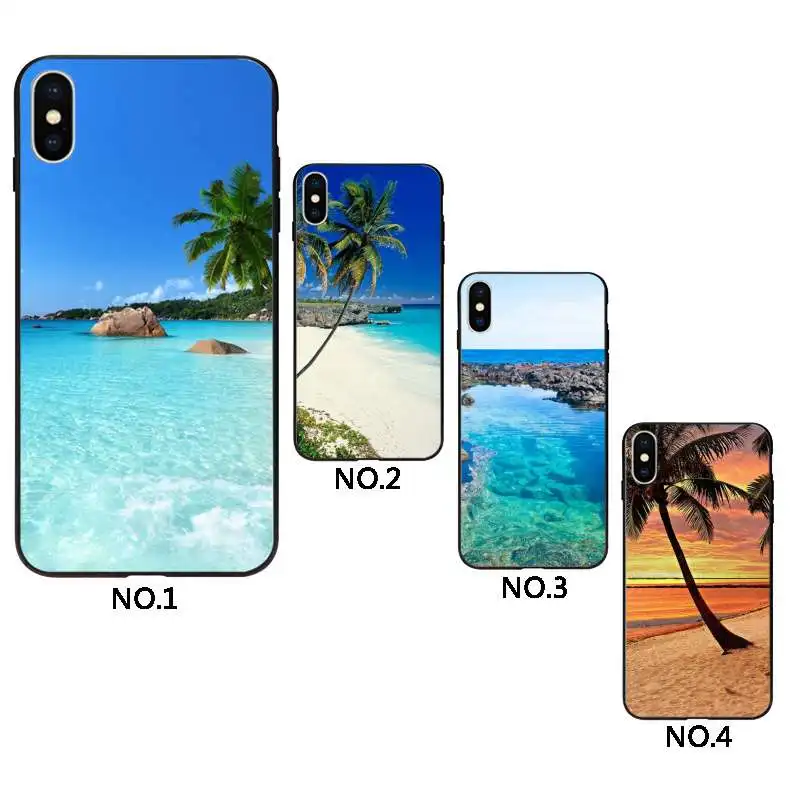 

Summer Beach Hawaii phone covers case for iphone 5/5s/se/6/6s/6plue/7/7plus/8/8plus, Black